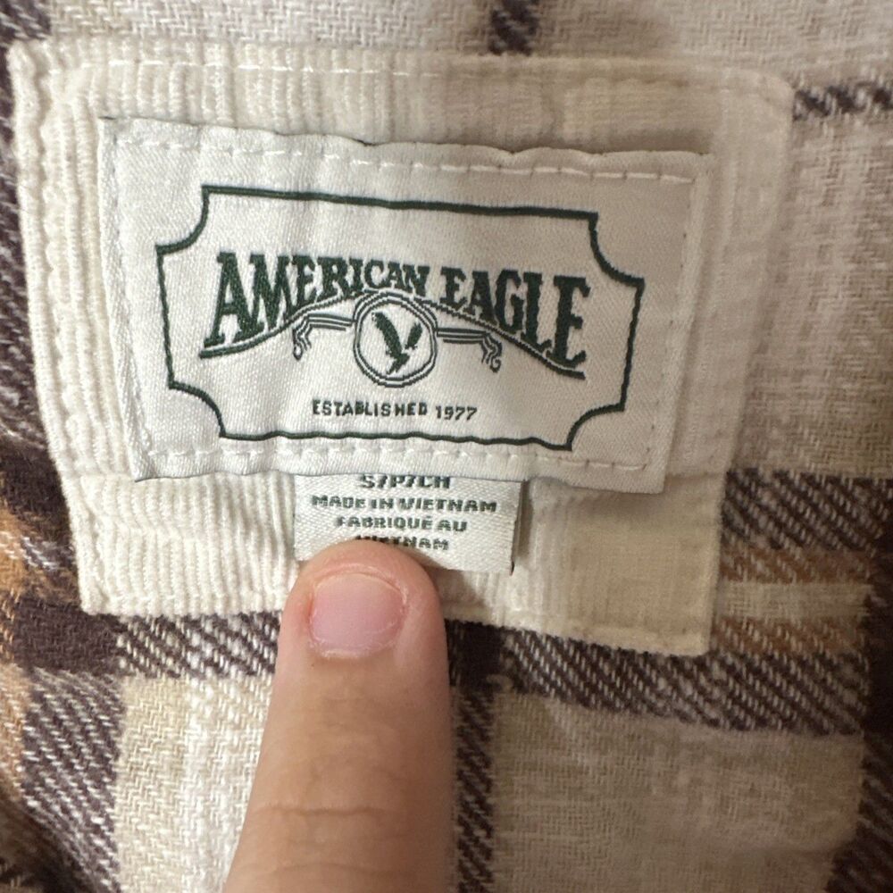 American Eagle Outfitters women’s cropped flannel Size Small - Picture 7 of 9